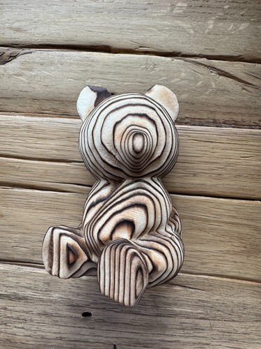 Kuma wooden bear ornament - wooden,