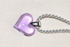 LALIQUE LILAC  HEART PENDANT