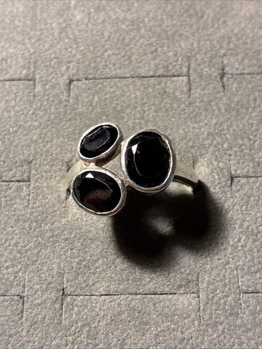 Black spinel sterling silver - sterling,