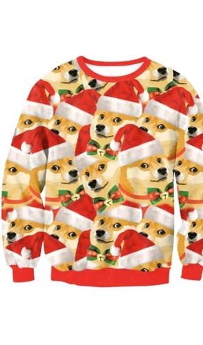 Womens mens christmas ugly dog - mens,