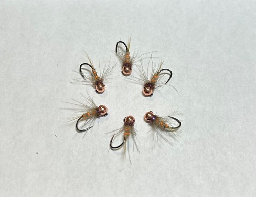 Six soft hackle - soft, carrot