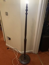 Vintage  Wood  Wooden Floor Standing Standard Lamp 