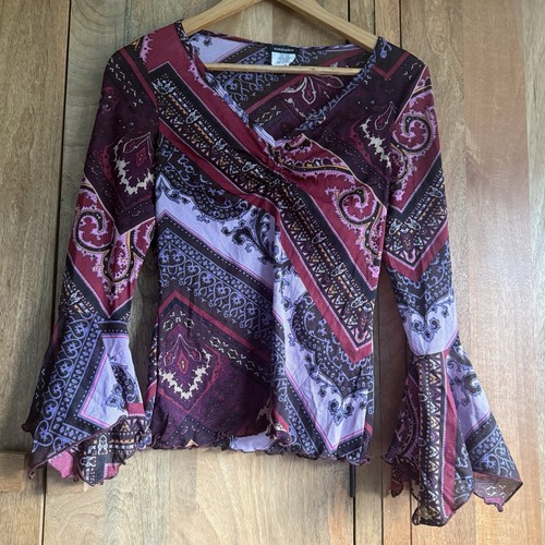 Vintage y2k paisley blouse - paisley,