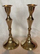 Pair Of Vintage Brass Candlesticks - 16.5cm (6.5”) Tall c.1930’s