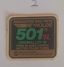 Reynolds 501 SL Frame Decal