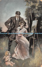 R449698 Woman and Man painting B B London Excelsior Series No E 200890 1908