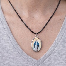Vintage Amber Halo Madonna