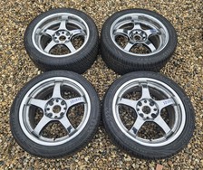 Genuine RAYS Engineering 17" Alloy wheels 4x114.3 Gram Lights S13 R33 Nissan