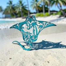 Metal Stingray Fish Wall Art