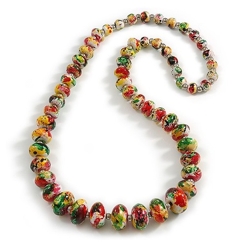 Long graduated wooden bead - long,