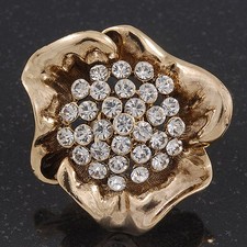 Large Diamante Clear 'Flower'