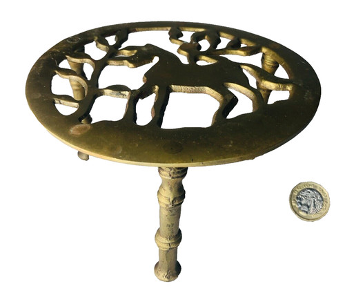 Brass kettle stand horse - stand, motif