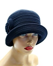 Women's Blue Cloche Hat –