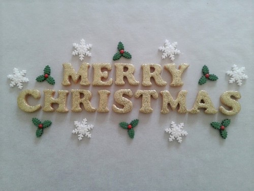 Glittery gold merry - gold,