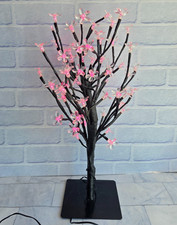 LED Cherry Blossom Twig Tree Pre-Lit Light Indoor + Outdoor Pink Light In Box