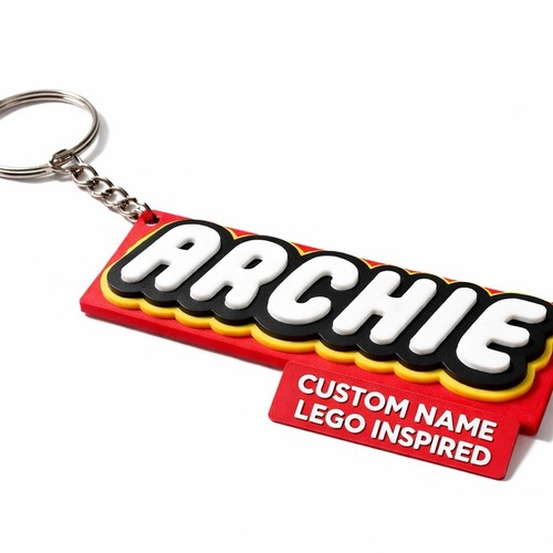 Personalised lego name - personalised, keyring