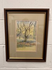 A Vintage framed and signed painting by Margaret Rhymes country scene
