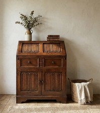 Vintage solid oak linenfold - solid,