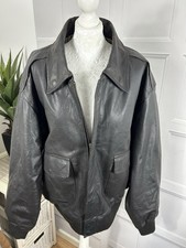 Leather Flying Jacket Type A-2 Large Chest Size 45in in Dark Brown Fully Lined