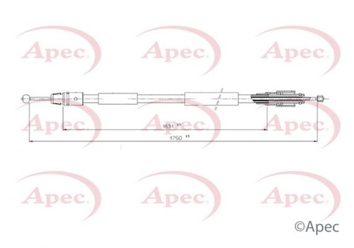 Apec rear brake cable for - rear,
