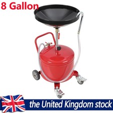 Waste Oil Drain Tank Portable 8 Gallon Air Operate Drainer Adjustable Height