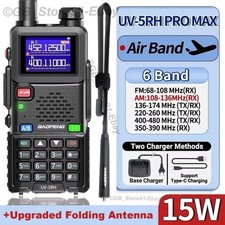 Baofeng UV-5RH PRO MAX 15W WITH 48CM ANTENNA + Air Band Ham Two-Way Radio Walkie