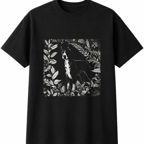Botanical basenji dog - botanical, lover