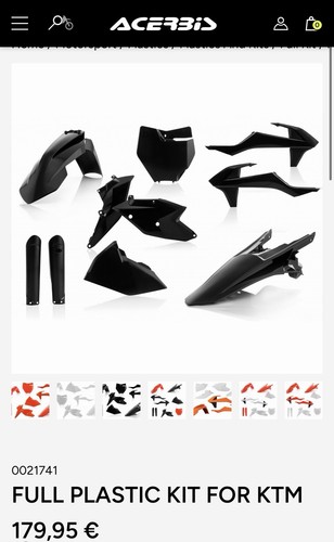 Acerbis full plastics kit - plastics, for