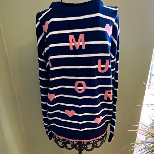 Women navy white striped - women's,