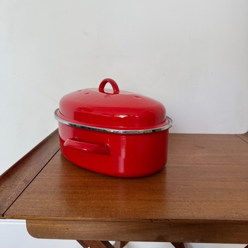 Vintage judge red enamel oval - vintage,