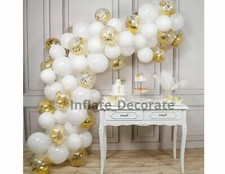 100pc White & Gold Confetti