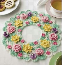 CROCHET PATTERN COPY 7 STUNNING DOILIES BUTTERFLY SWAN BASKET LADY SPRING #23