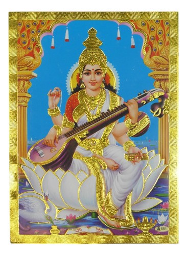Gold foil embossed hindu - gold, god
