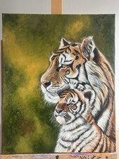 Original Oil Painting Of Tiger