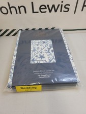 Bedeck of Belfast Dhaka Double Duvet Cover Set, Blue Chambray