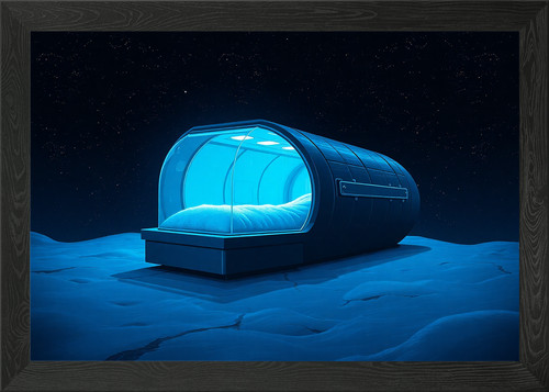 Cryo sleep chamber glowing - cryo-sleep,
