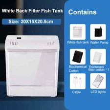 Small Fish Tank Plastic Clear Micro Landscape Desktop Aquarium For Goldfish UK