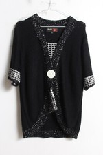 Stephen Y Single Button Short Sleeve Occassion Cardigan Black - Size M L (M27)