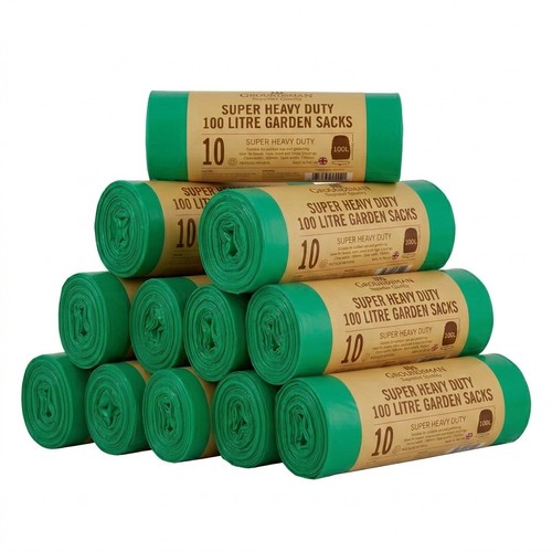 Heavy duty green bin - green, bags