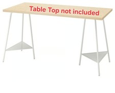 2 × IKEA TILLSLAG Trestle/Table Leg White High Quality Metal  504.971.92  New