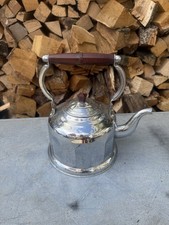 Vintage Chrome Kettle Tea Pot Camping Hob Camp Fire Aga