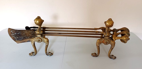Victorian dragon claw brass