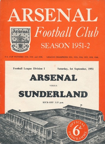 Arsenal sunderland 1951 - v,