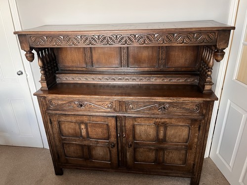 Victorian oak buffet dresser - oak,