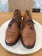 M&S Marks & Spencer Mens Brown Leather Chukka Boots, UK Size 8.5