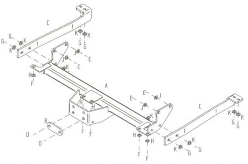 Towtrust fixed flange towbar - flange,
