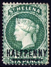 ST. HELENA QV 1884 Half Penny