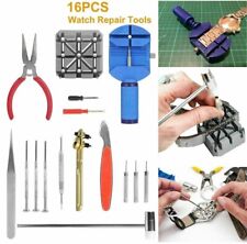 16 pcs Watch Repair Tools Kit Band Strap Link Remover Back Opener Screwdriver UK