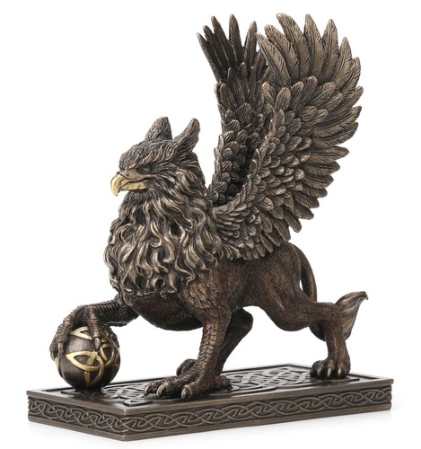 Griffin bronze figurine small - bronze,