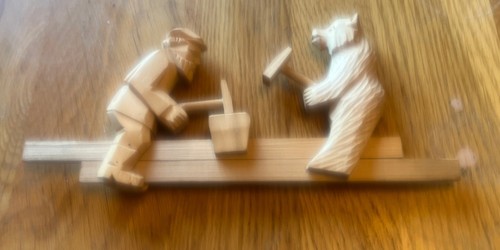 Vintage hand carved - vintage, wood